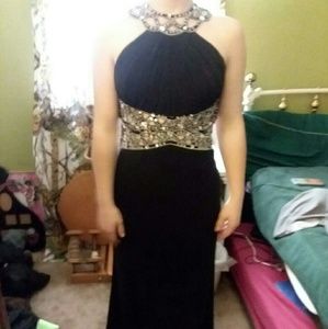 Black and Silver jeweled dress